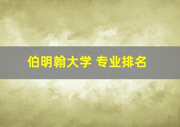 伯明翰大学 专业排名